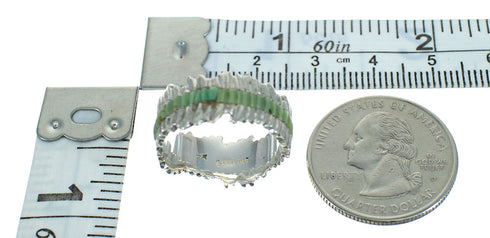 Southwest Silver Turquoise Ring Size 5-3/4 QX85847